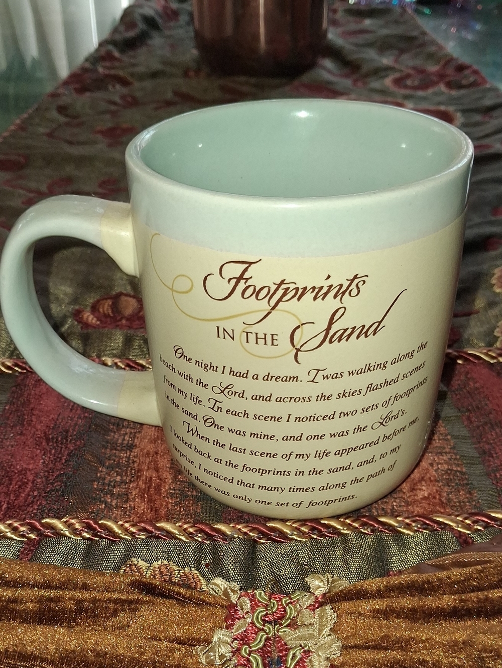 FOOTPRINTS IN THE SAND Mug